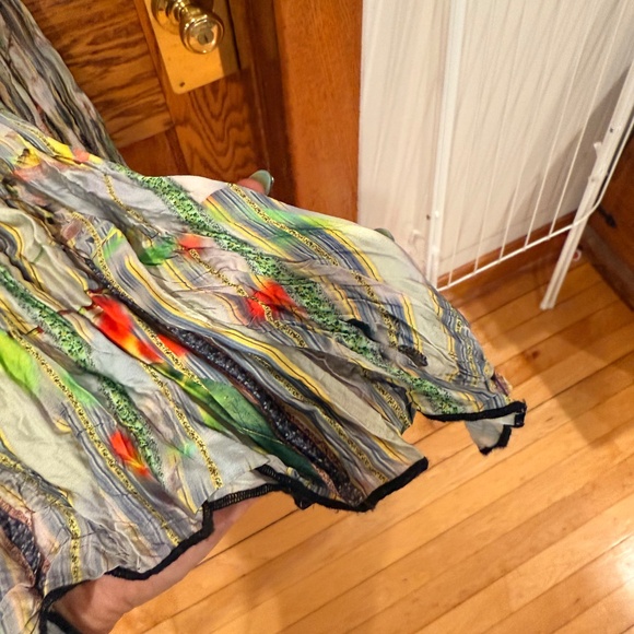 Julia Heuer Daliah Pleated Botanical Print Trousers "Marie" Size S/M - Picture 8 of 8